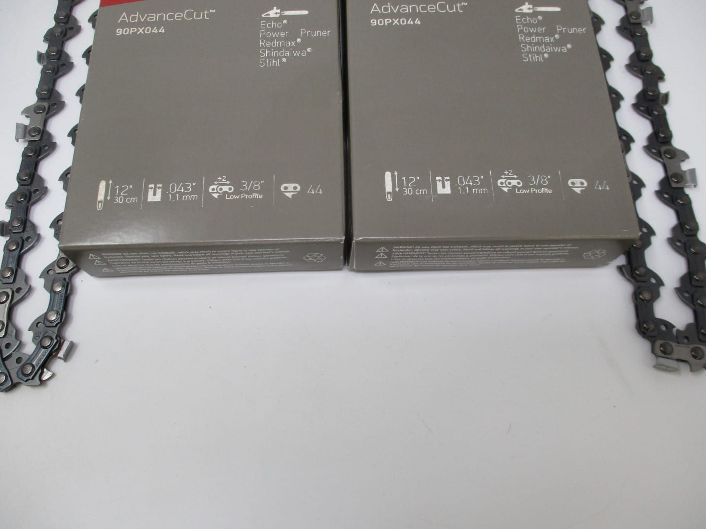 2 Genuine Oregon 90PX044 AdvanceCut Chainsaw Chain for 12" Bar -44 Drive Links 3/8” Low Profile - Image 3