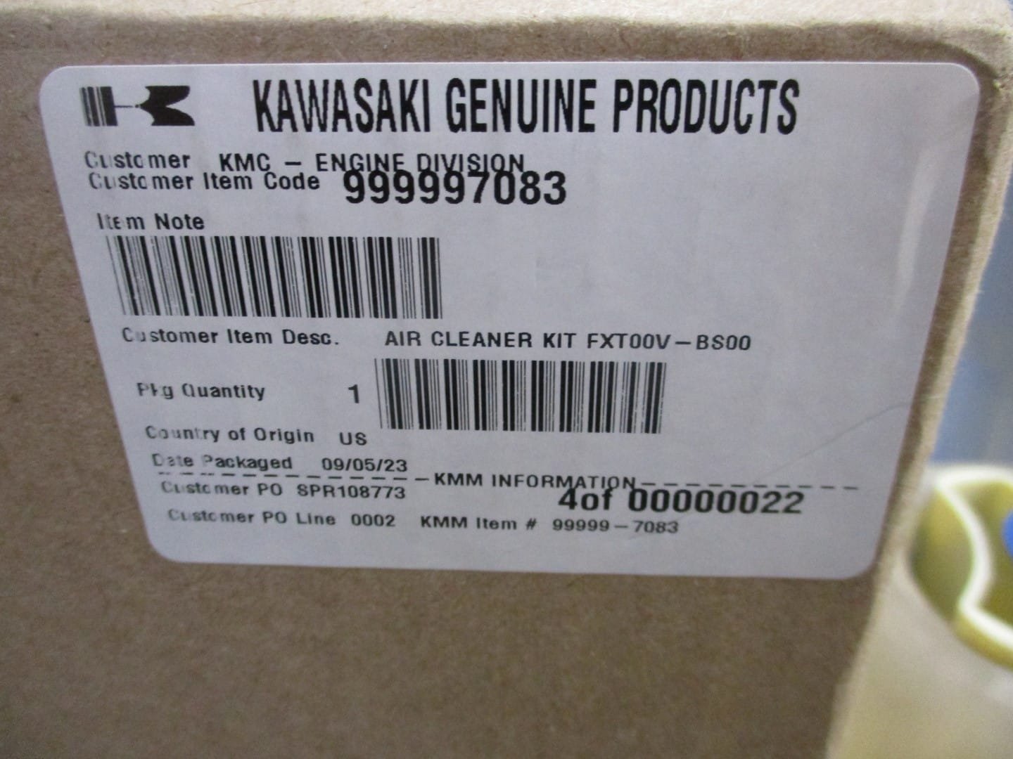 Genuine Kawasaki 99999-7083 11010-7020 Air Filter Canister FX921V FXT00V - Image 6