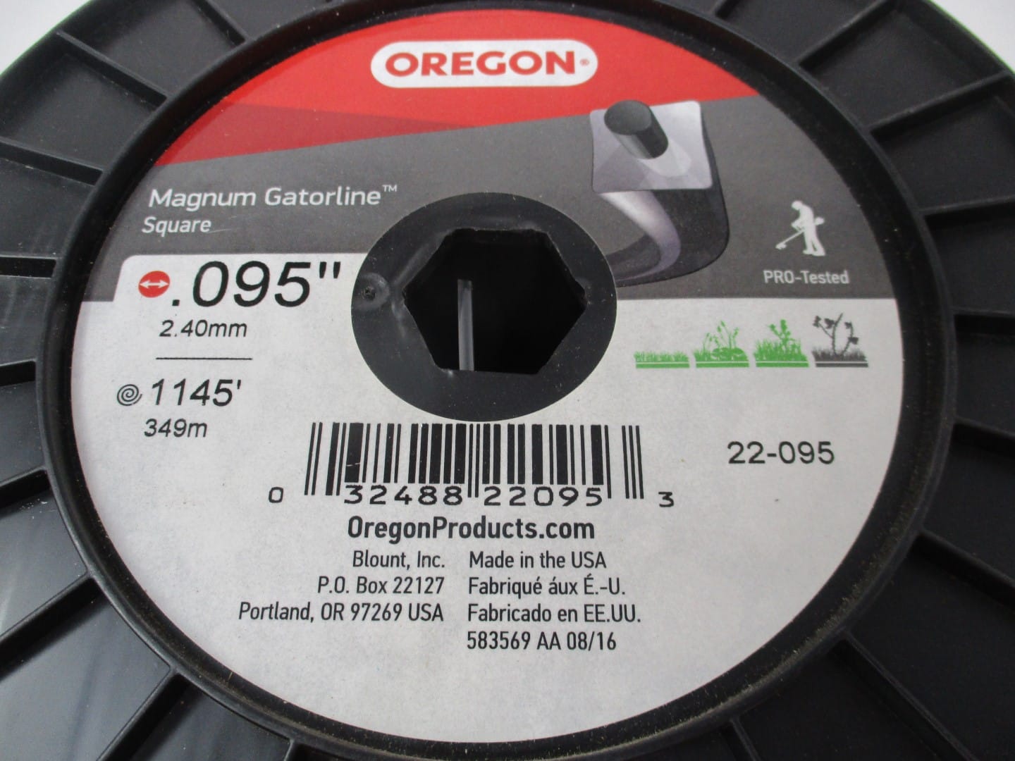 Oregon 22-095 Magnum Gatorline Square Trimmer Line, .095" x 1134'
