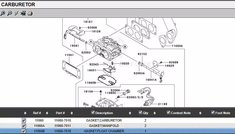 5 Genuine Kawasaki 11060-7018 Carburetor Float Bowl Gaskets FH601V FH680V FH721D - Image 4