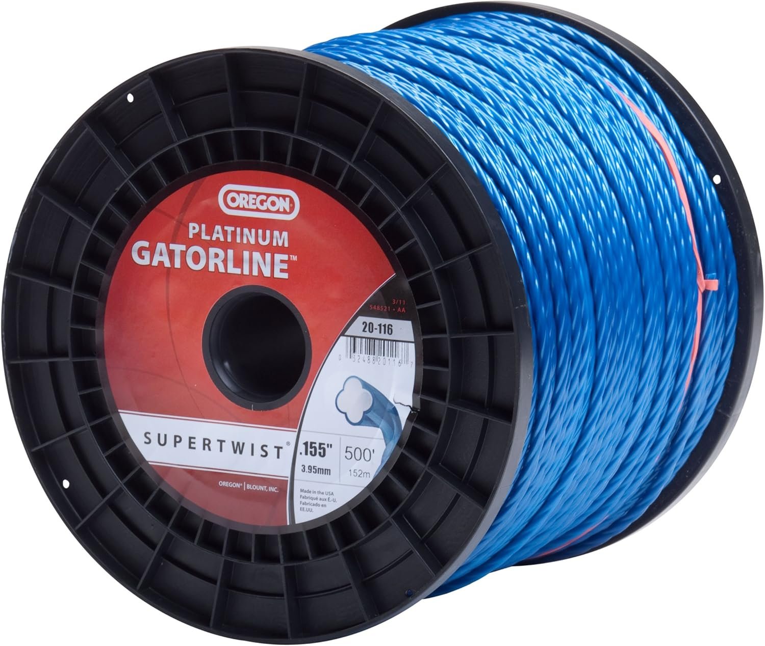 Oregon 20-116 Platinum Gatorline Round Trimmer Line, .155" x 500' 5lb Spool