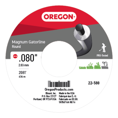 Oregon 22-580 Magnum Gatorline Round Trimmer Line, .080" x 2080' 5lb Spool - Image 3