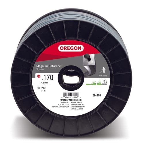 Oregon 22-870 Magnum Gatorline Square Trimmer Line, .170" x  213' 3lb Spool