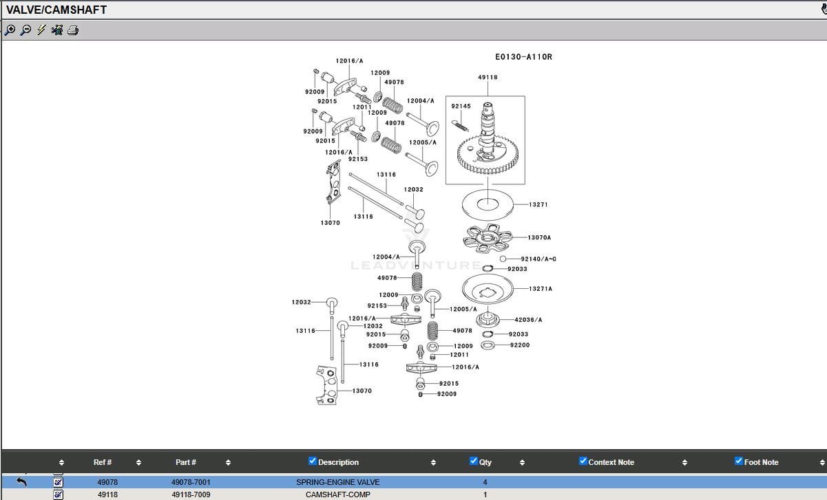 Genuine Kawasaki 49078-7001 Engine Valve Spring FH480V FH500V FH531V FH541V - Image 4