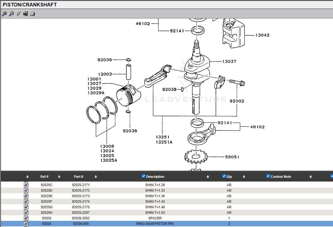 2 Genuine Kawasaki 92036-008 Snap-Rings Piston Pin FD671V FD711D FD750D FE290D - Image 4