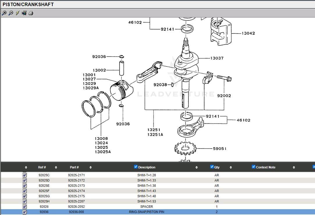 4 Genuine Kawasaki 92036-008 Snap-Rings Piston Pin FD671V FD711D FD750D FE290D - Image 4