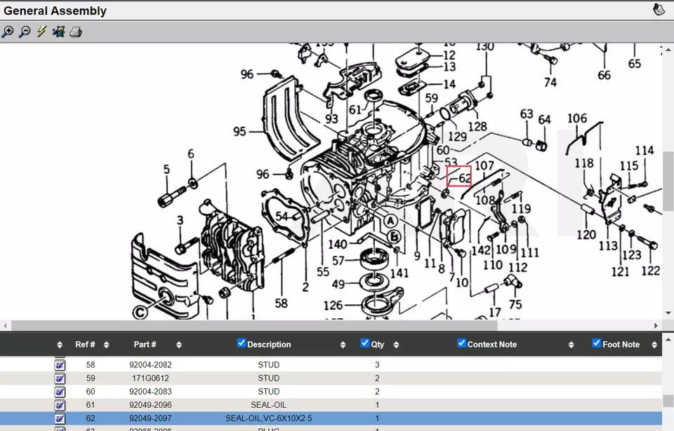 2 Genuine Kawasaki 92049-2097 Oil Seal FE290D FE350D FE400D FEFB460V FC290V - Image 4