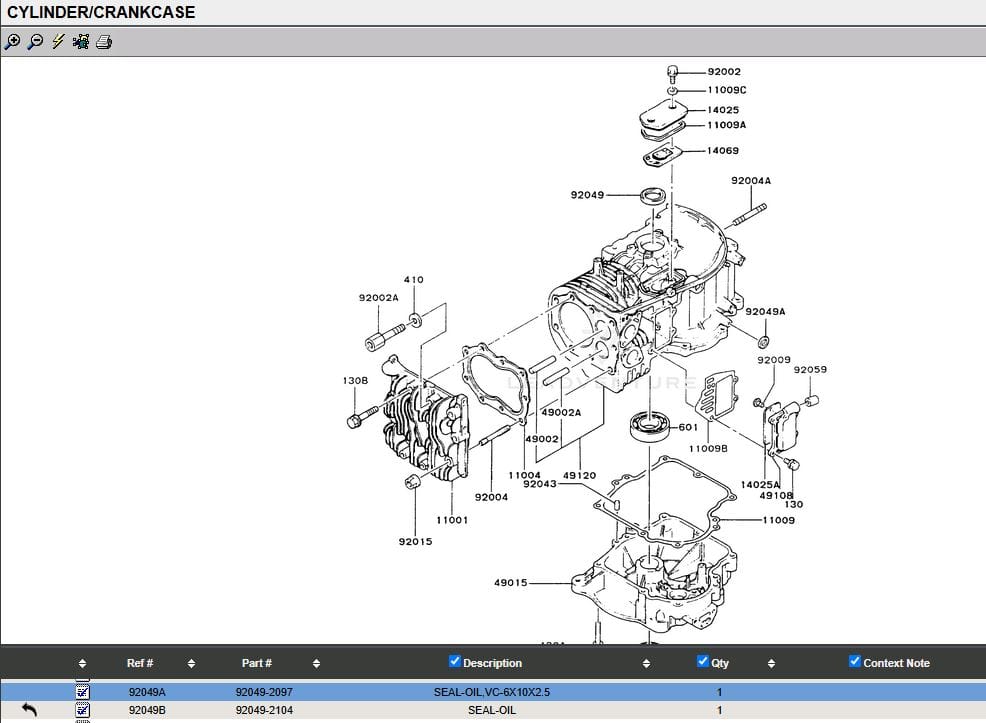 Genuine Kawasaki 92049-2097 Oil Seal FE290D FE350D FE400D FEFB460V FC290V FC400V - Image 6