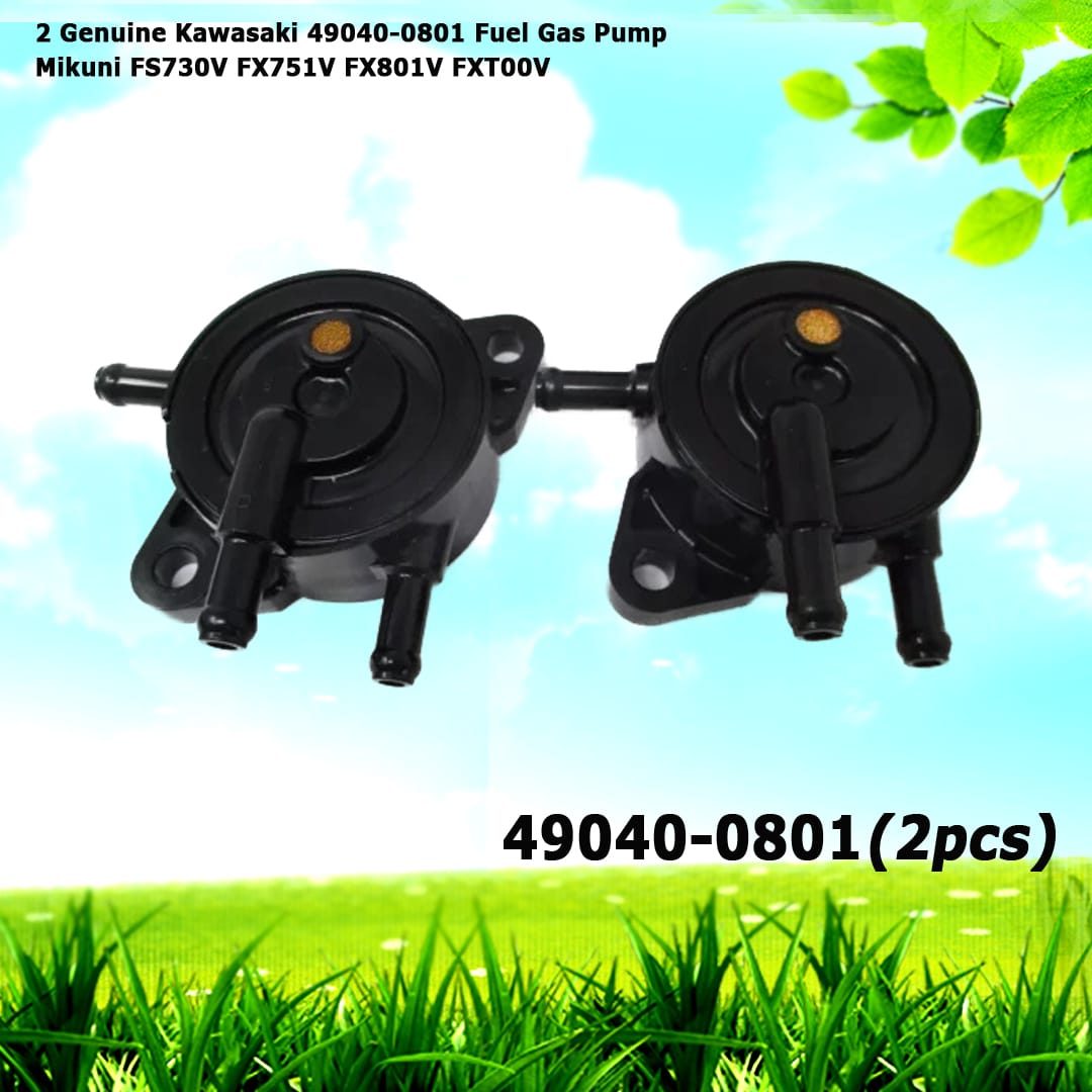 2 Genuine Kawasaki 49040-0801 Fuel Gas Pump Mikuni FS730V FX751V FX801V FXT00V