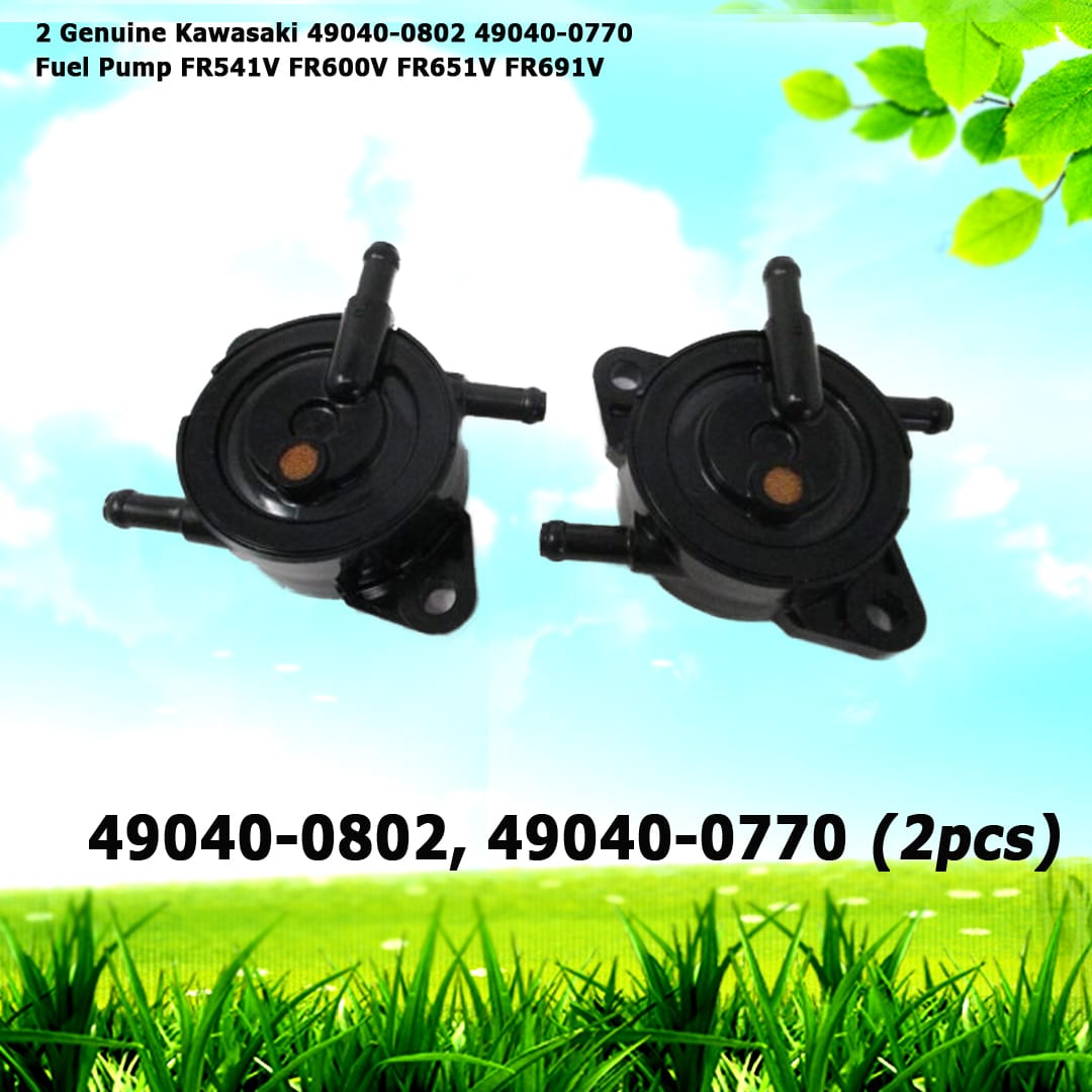 2 Genuine Kawasaki 49040-0802 49040-0770 Fuel Pump FR541V FR600V FR651V FR691V