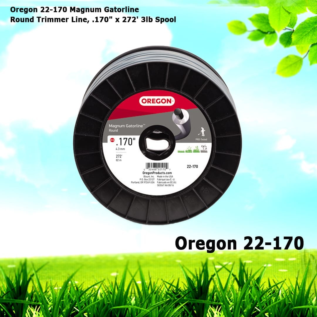 Oregon 22-170 Magnum Gatorline Round Trimmer Line, .170" x 272' 3lb Spool