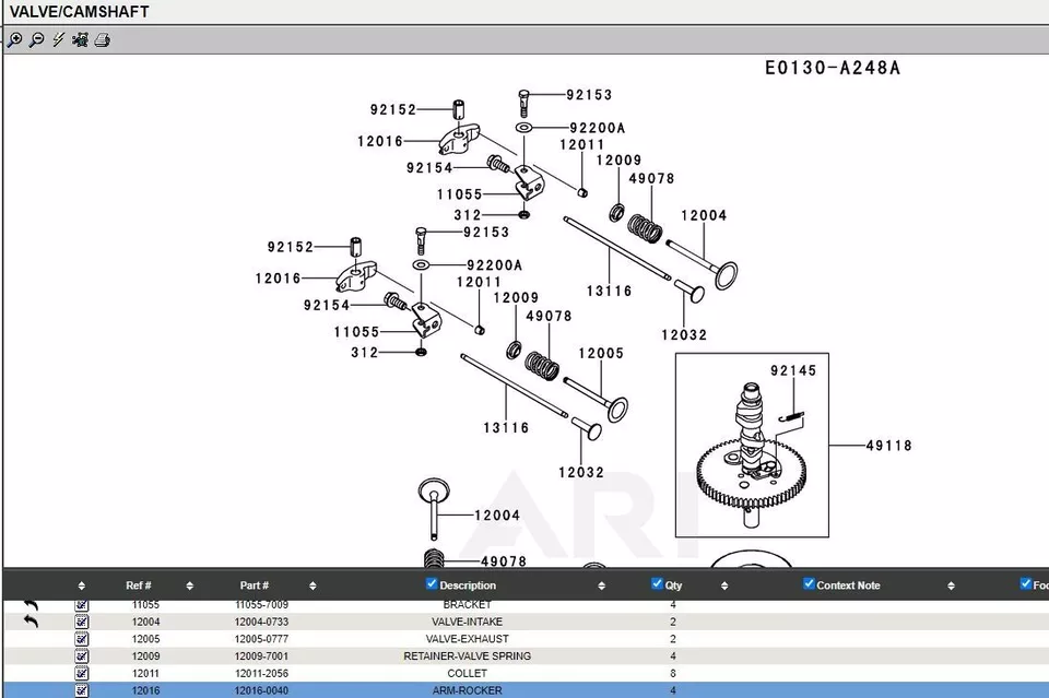 Genuine Kawasaki 12016-0040 Rocker Arms FS691V FS730V FT691V FT730V FX481V - Image 4