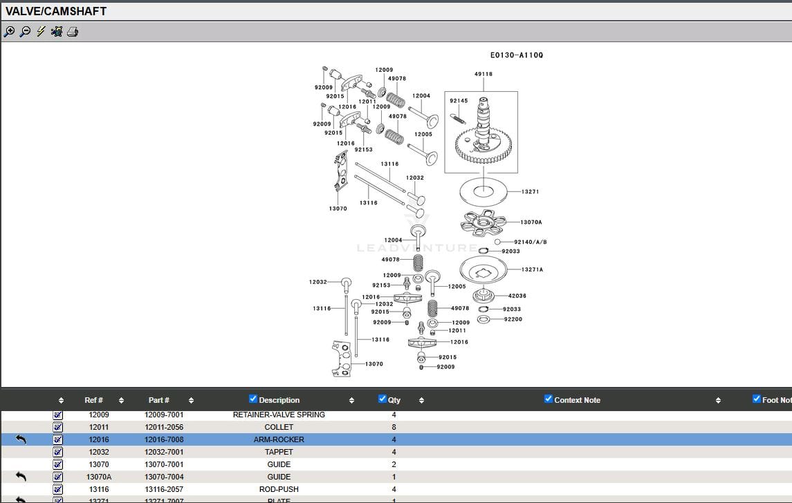 Genuine Kawasaki 12016-7008 Rocker Arm for FH381V FH430V FH541V FH480V FH541 - Image 4