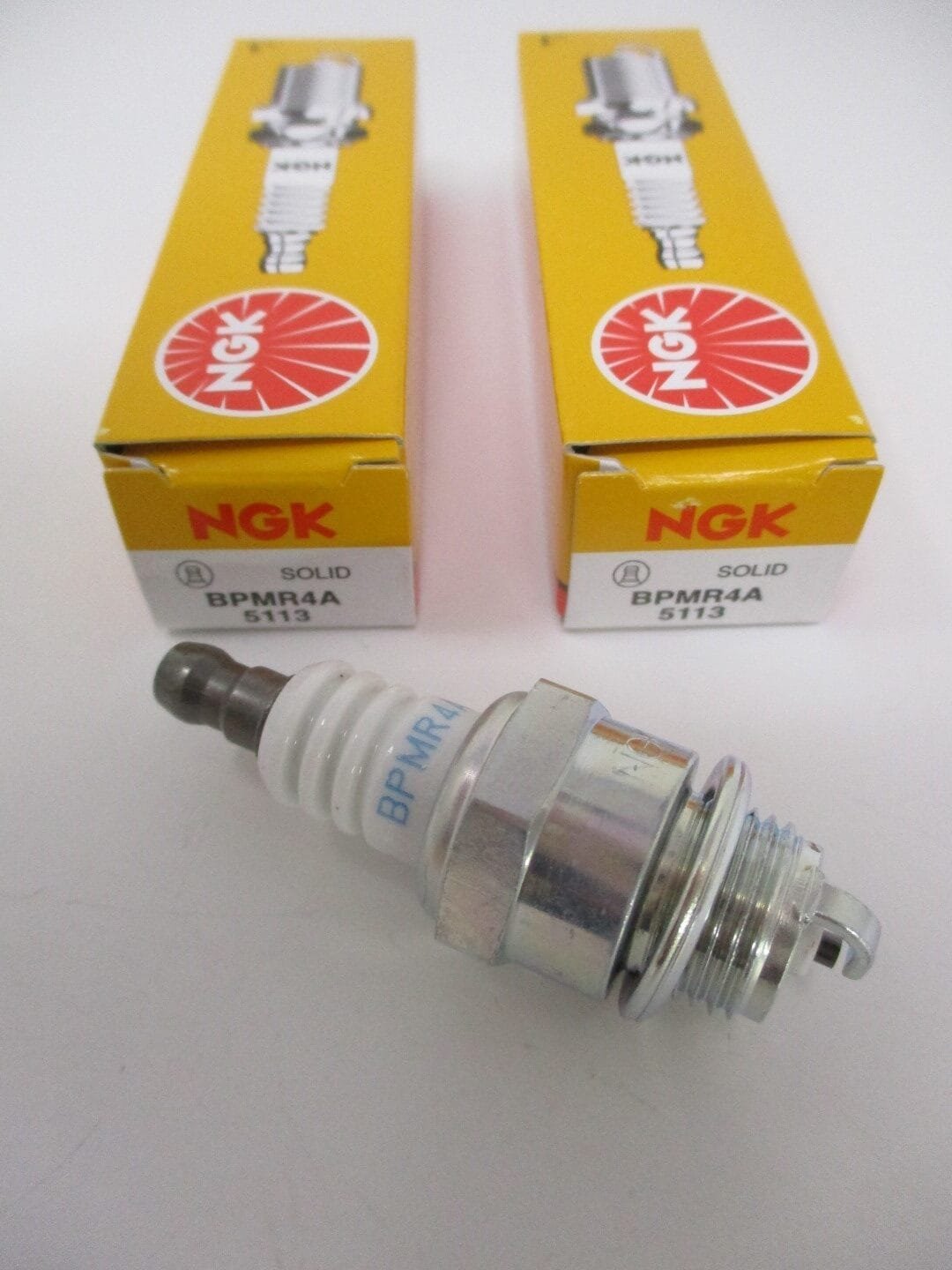 2 Genuine NGK 5113  BPMR4A Spark Plugs  Solid Lawnmower