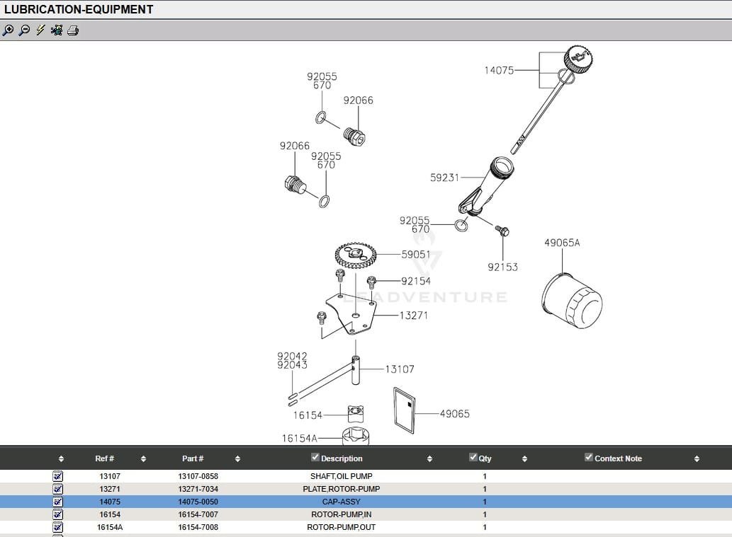 Genuine Kawasaki 59231-0760 Oil Filler Tube Dipstick 14075-0726 FX921V FXT00V - Image 4