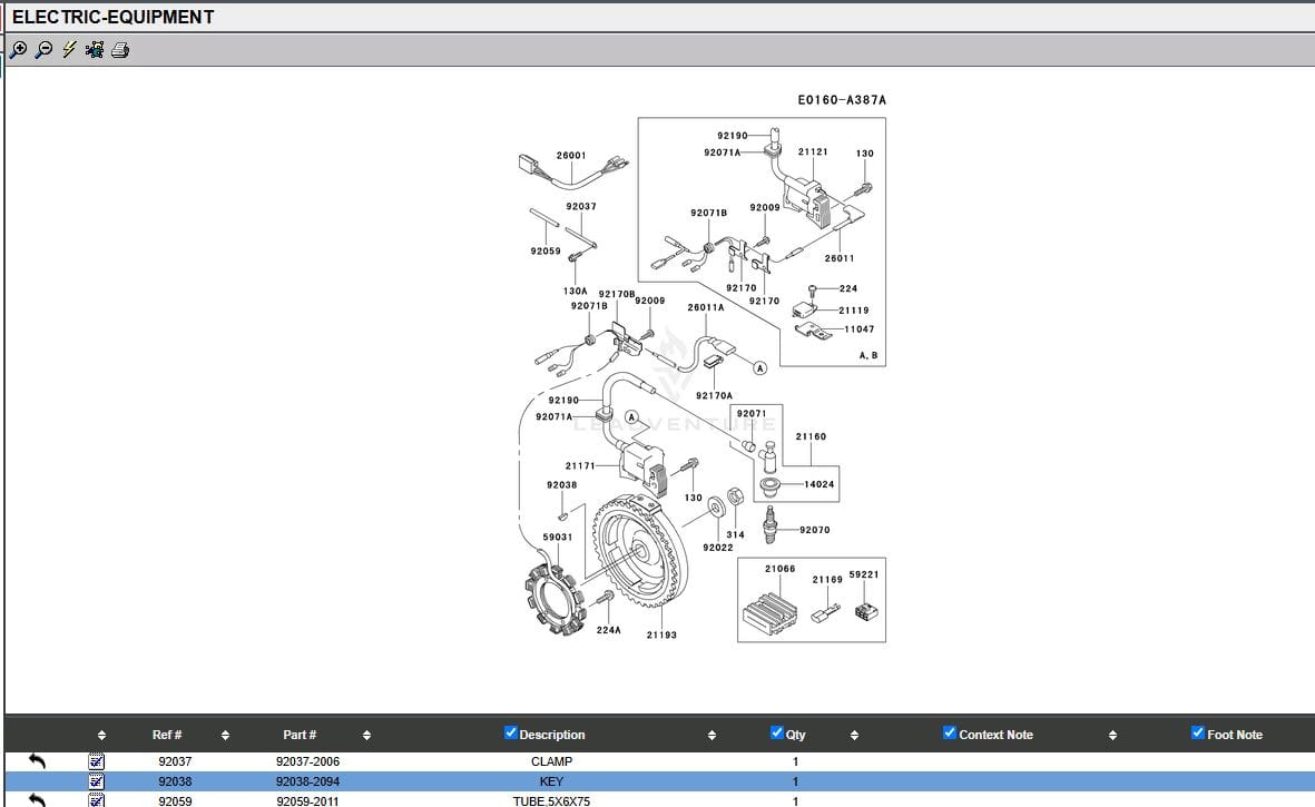 2 Genuine Kawasaki 92038-2094 Woodruff Crankshaft Flywheel Key FE290D FE350D - Image 4