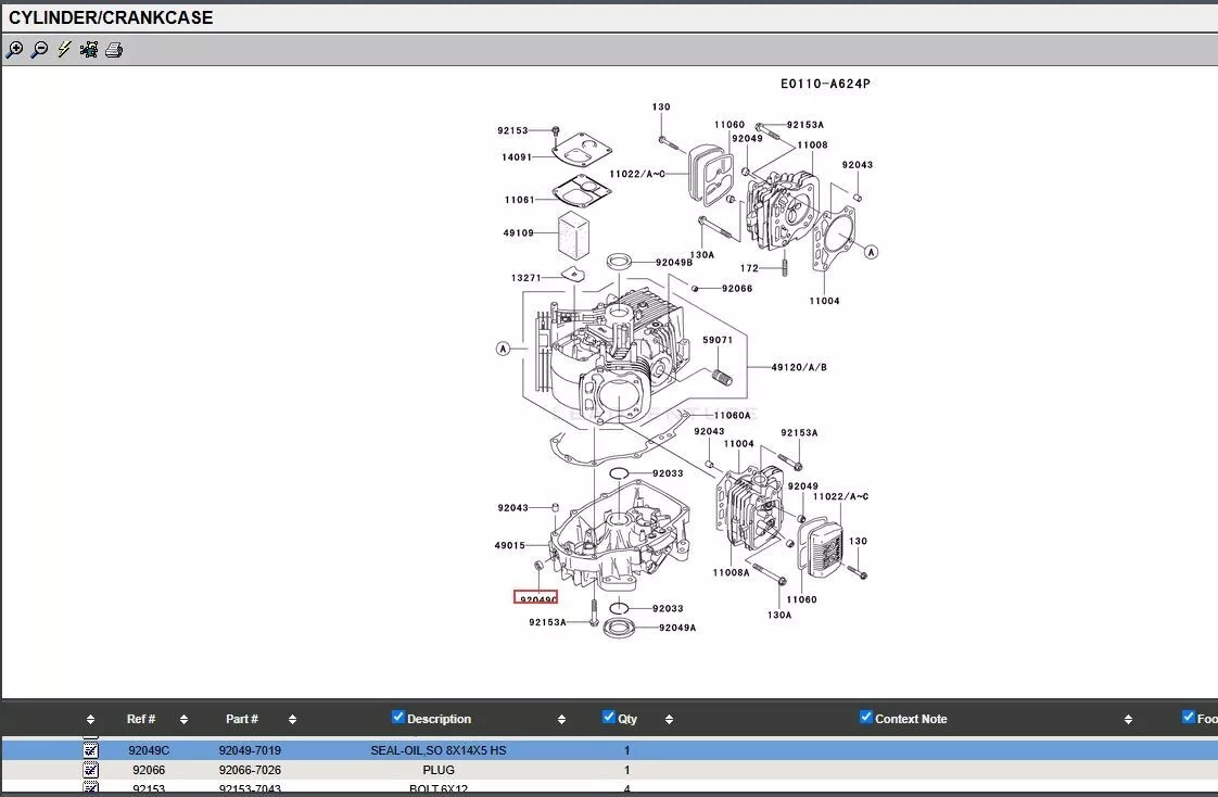 2 Genuine Kawasaki 92049-7019 Oil Seals FH381V FH430V FH541V FH580V - Image 5