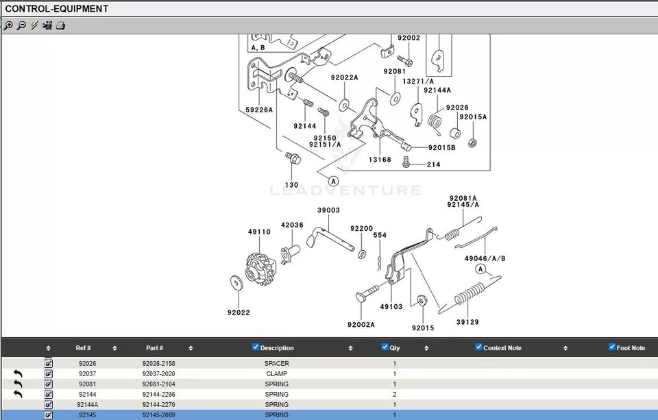 2 Genuine Kawasaki 92145-2089 Carburetor Throttle Governor Spring FE120D FE120G Toro Flex 21 - Image 2