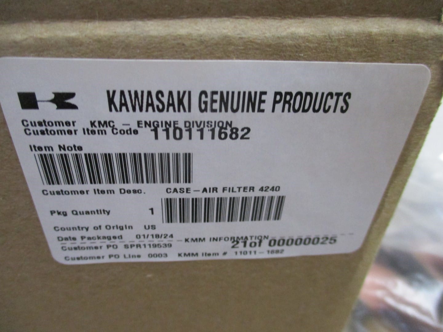 Genuine Kawasaki 11011-1682 Air Filter & 11013-0752 B Cover FR651V FR691V FR730V - Image 4