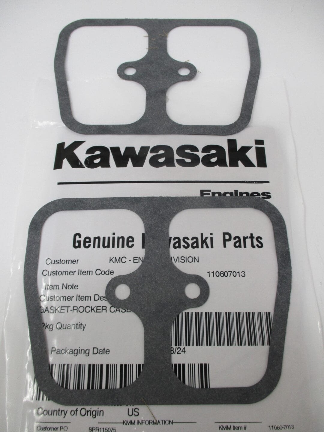2 Genuine Kawasaki 11060-7013 Rocker Case Gasket FH601V FH641V FH680D FH680V - Image 3