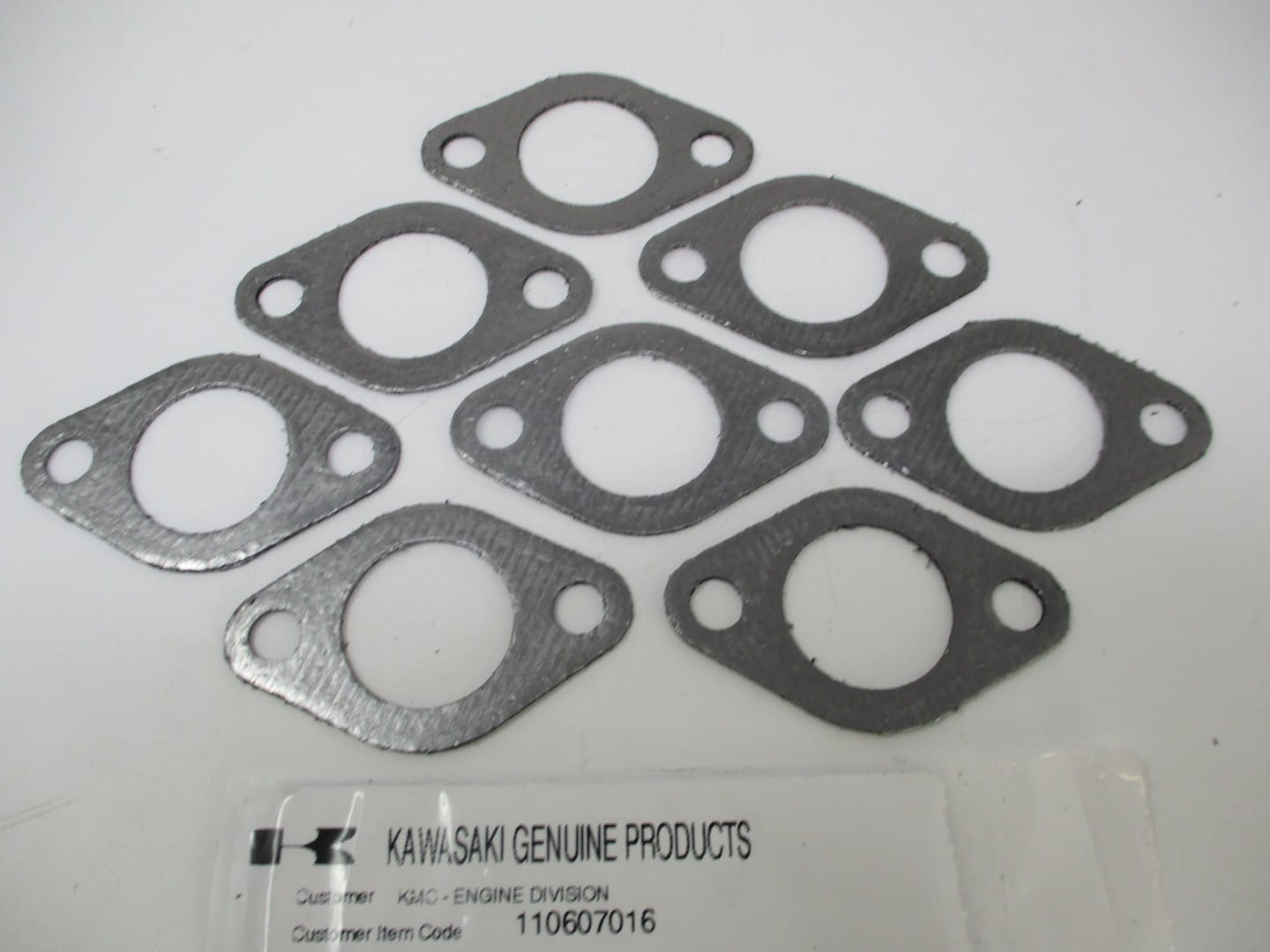 8 Genuine Kawasaki 11060-7016 Muffler Gasket FH721D FH721V FH770D FR541V FR600V - Image 3