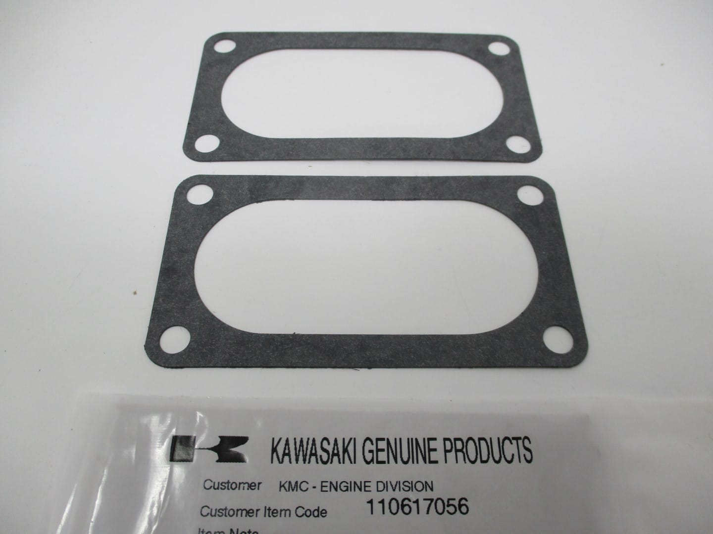 2 Genuine Kawasaki 11061-7056 Carburetor Intake Gasket FX921V FXT00V - Image 3