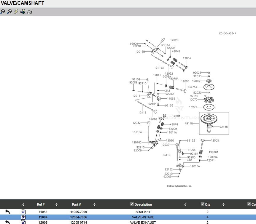 2 Genuine Kawasaki 12004-7006 Intake 1, 12005-0714 Exhaust Valve Springs FX921V - Image 4
