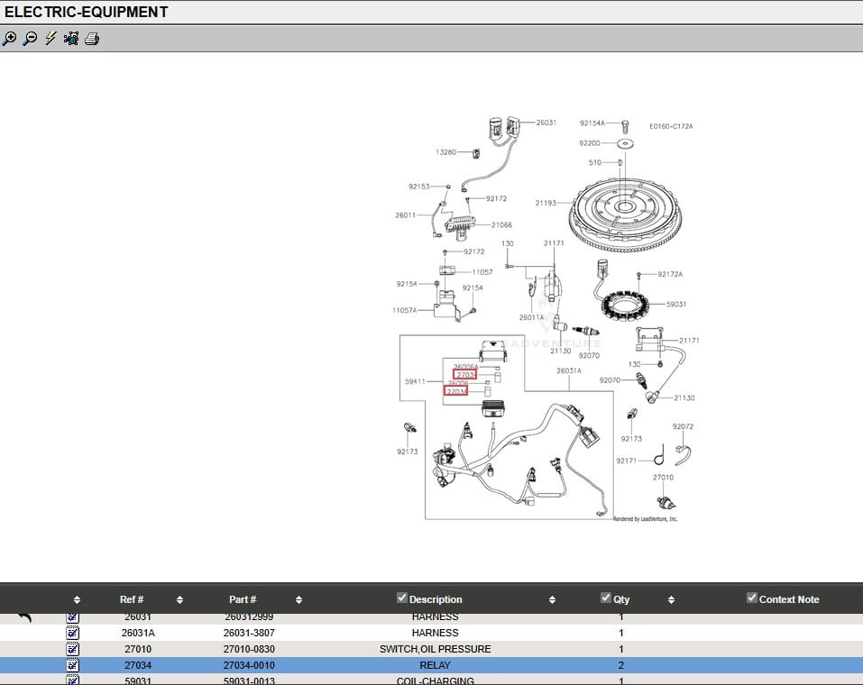 Genuine Kawasaki 27034-0010 Relay FS730V FX730V FX781A FX820A FX850V FXT00V 1000 - Image 2