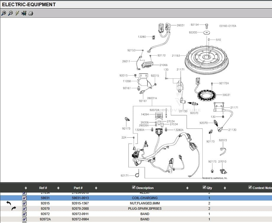 Genuine Kawasaki 59031-0013 Charging Coil FX730V FX781 FX820A FX850V FXT00V 1000 - Image 2