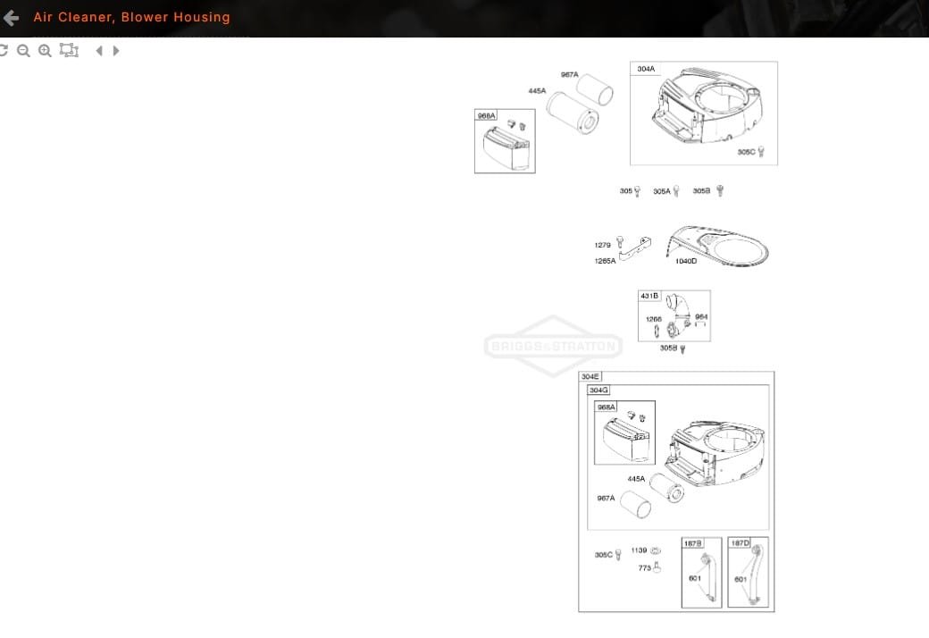 Genuine Briggs & Stratton 592814 Engine Blower Shroud Cover - Image 5