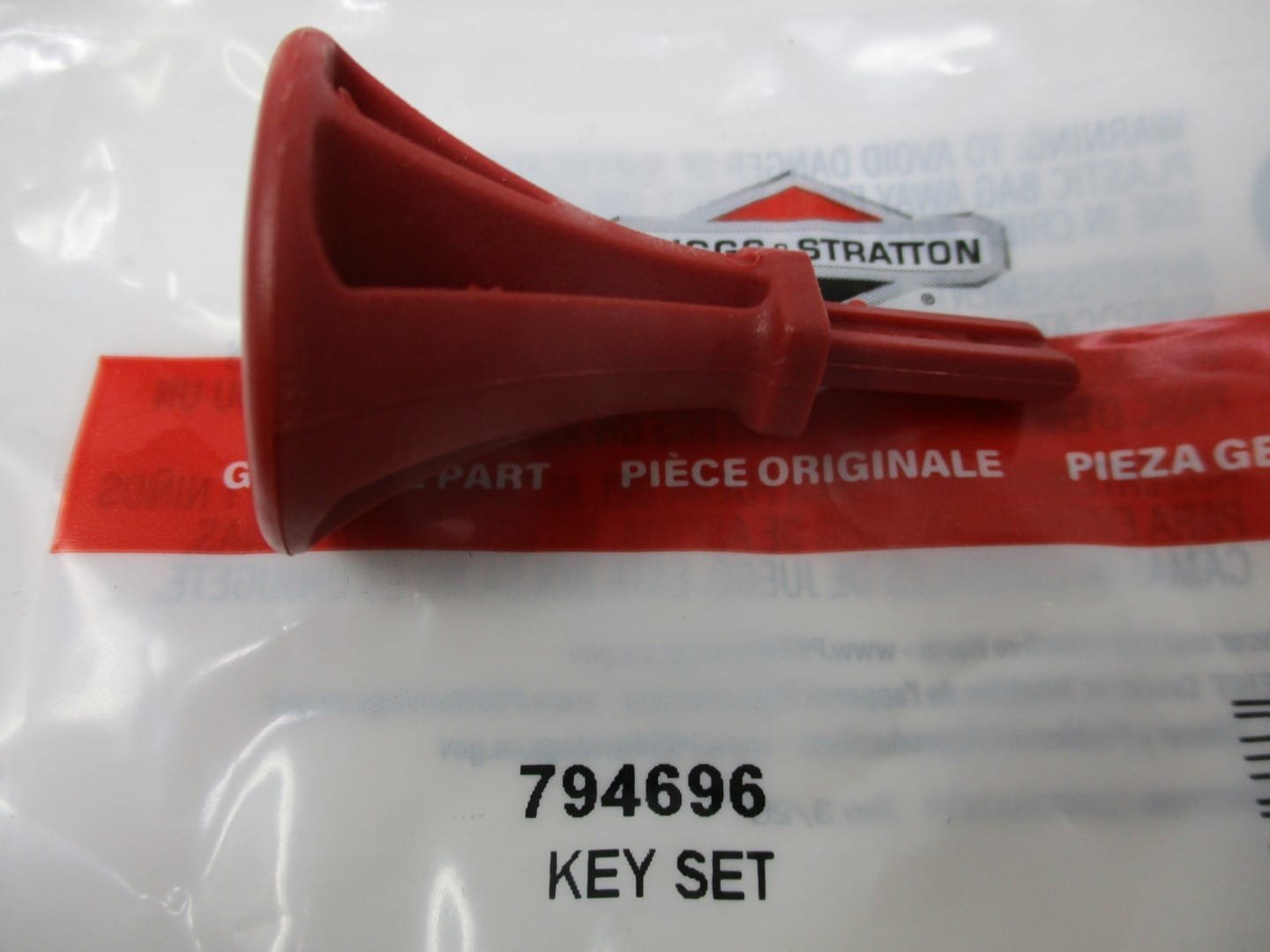 Genuine Briggs & Stratton 794696 Key 695756 Snowthrower Snow Blower - Image 4