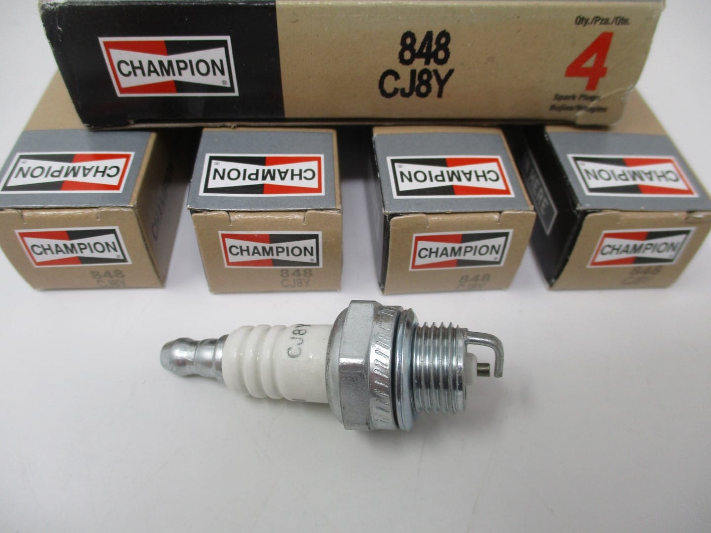4 Genuine Champion 848 CJ8Y Nickel Spark Plug's Copper Plus Small Engines - Image 3