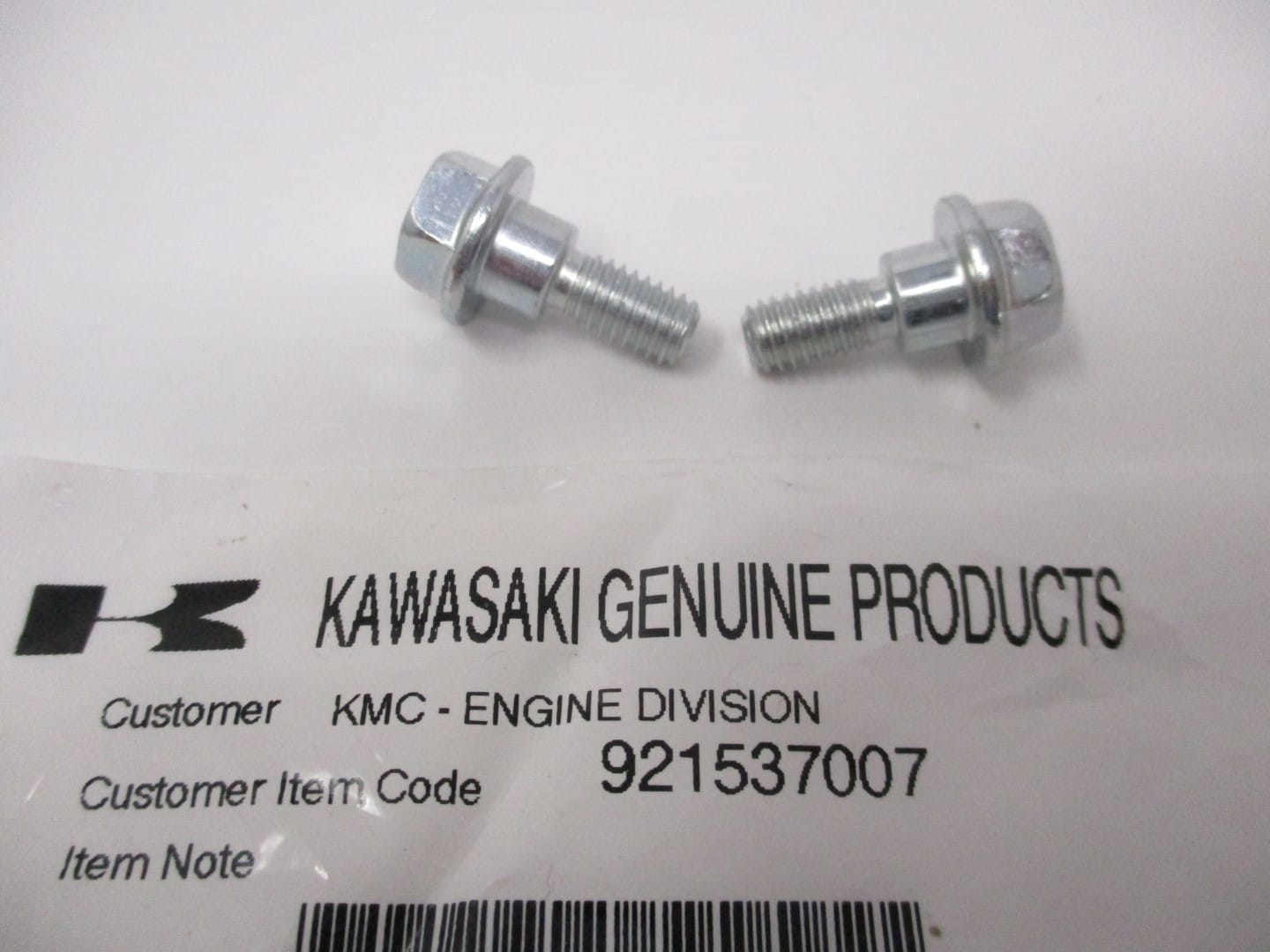 2 Genuine Kawasaki 92153-7007 Shroud Shoulder Bolt 6X16 92026-7001 Engine Cover - Image 3