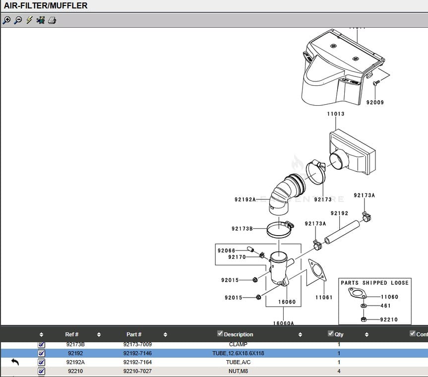 Genuine Kawasaki 92192-7146 Carburetor Breather Air Intake Tube FX481V FX600V - Image 2