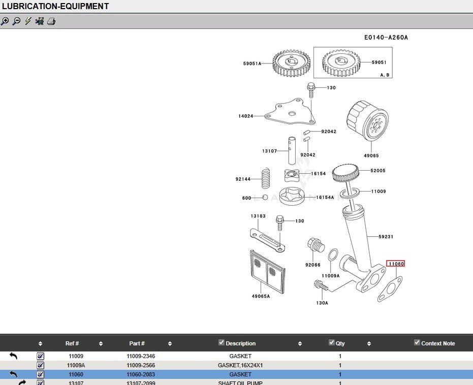 Genuine Kawasaki 11060-2083 Oil Fill Tube Dip-Stick Gasket 11009-2761 FH440V - Image 4