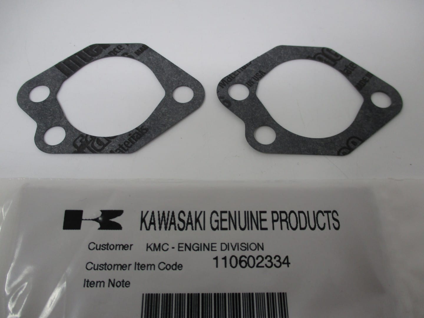 2 Genuine Kawasaki 11060-2334 Carburetor Intake Gasket - Image 3
