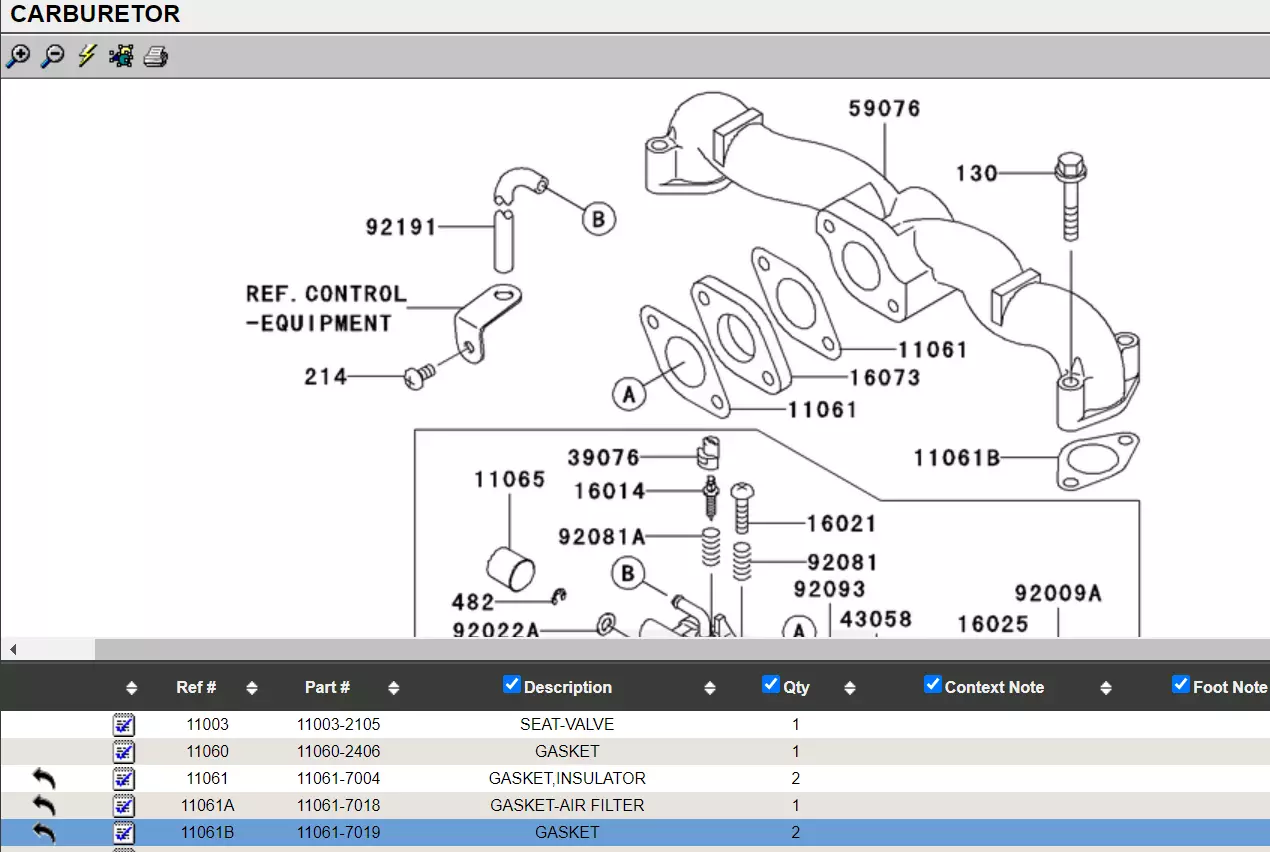 Genuine Kawasaki 11061-7019 Intake Manifold Gaskets FH451V FH500V FH531V - Image 4