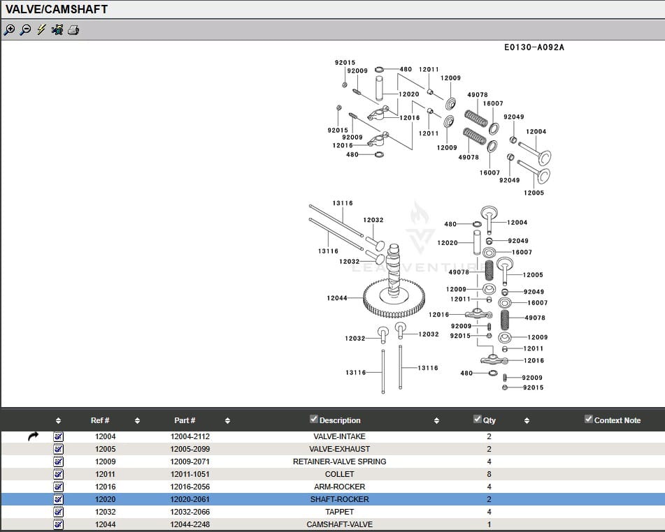 Genuine Kawasaki 12020-2061 Rocker Shaft Pin FD440V FD501D - Image 4