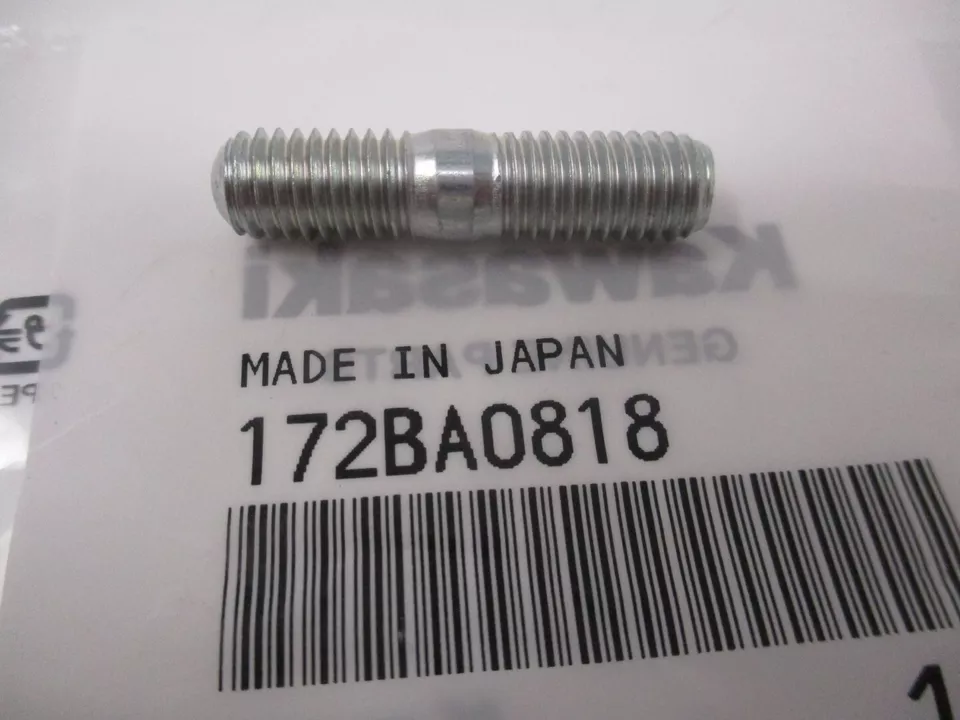 1 Genuine Kawasaki 172BA0818 Double End Exhaust Bolts Stud 8 X 18 mm - Image 3
