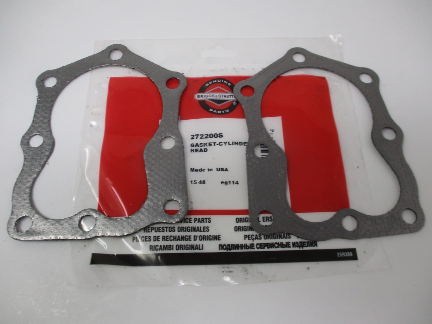 2 Genuine Briggs & Stratton 272200S Head Gasket Fits Most Quantum 129000 Engines - Image 2