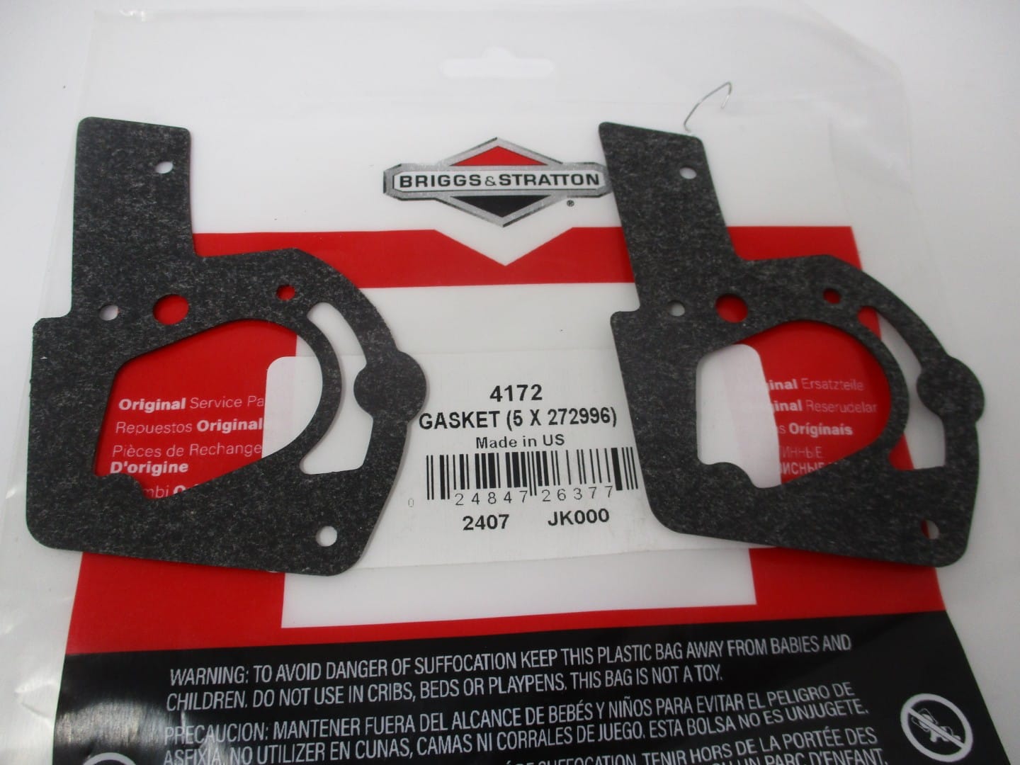 2 Genuine Briggs & Stratton 272996 Fuel Tank Gasket Replaces 272410 271928 - Image 4