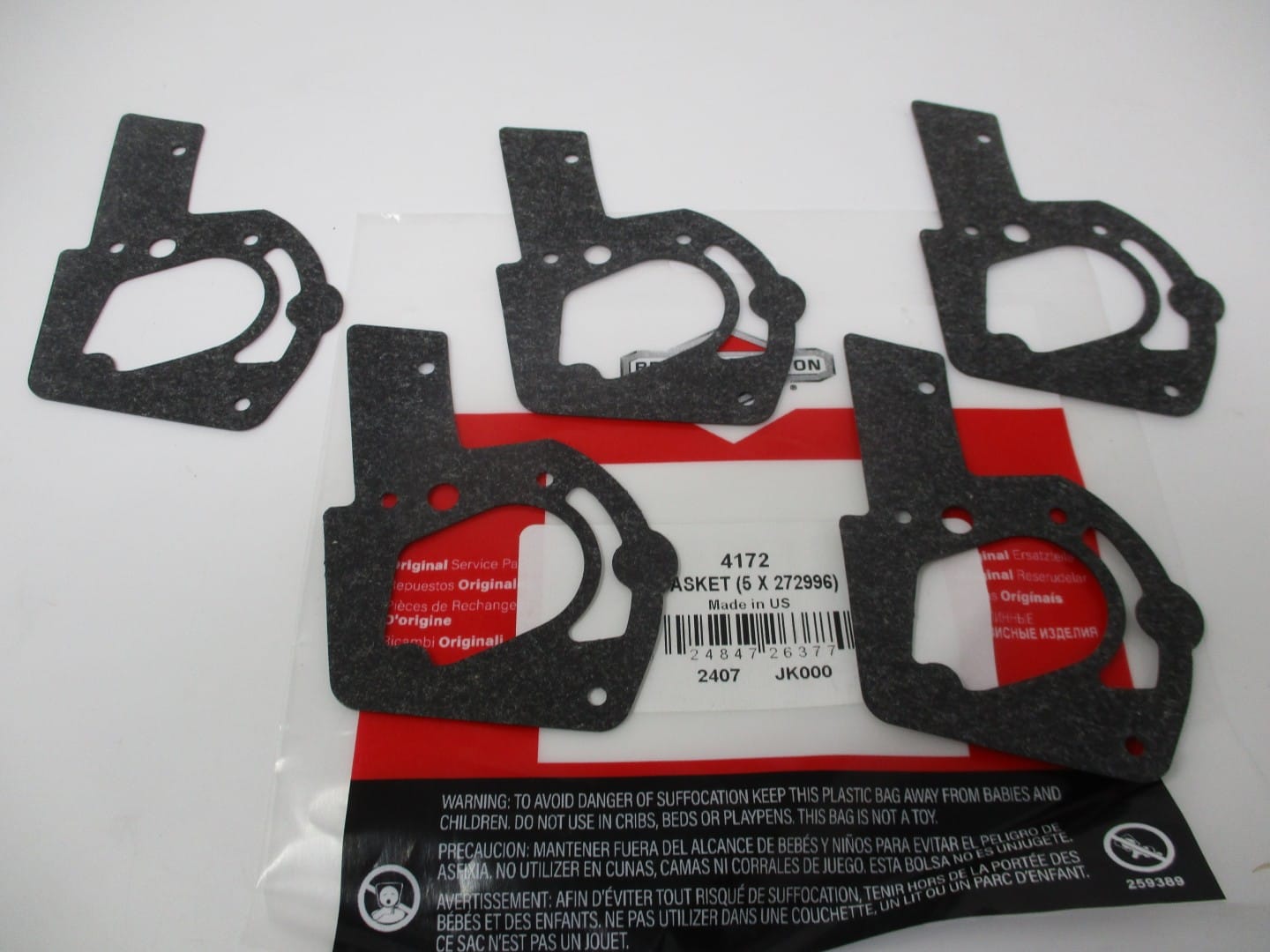 5 Genuine Briggs & Stratton 272996 Fuel Tank Gasket Replaces 272410 271928 - Image 3