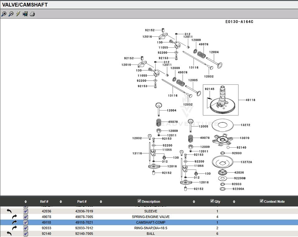 Genuine Kawasaki 49118-0998 49118-7021 Camshaft for FX751V - Image 6