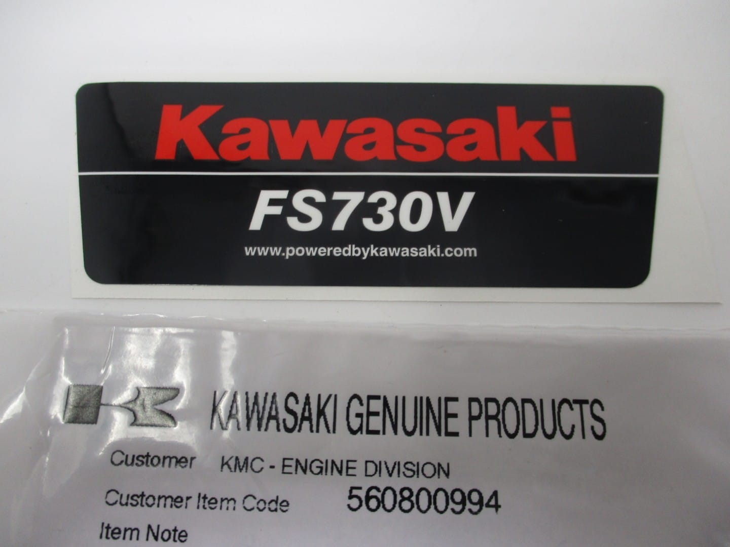 Genuine Kawasaki 56080-0994 FS730V Decal Sticker - Image 3