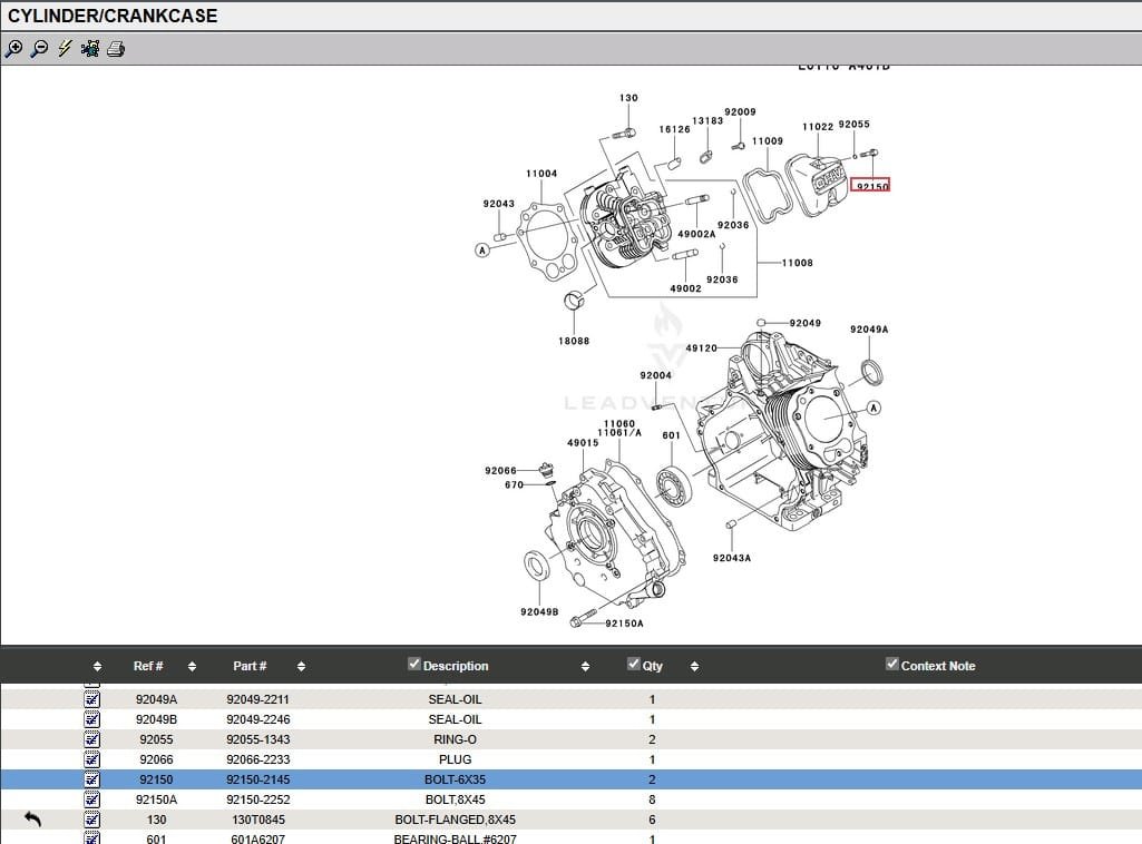 Genuine Kawasaki 11009-2829 2150-2145 Valve Cover Gasket & Bolts FE290D FE350D - Image 5