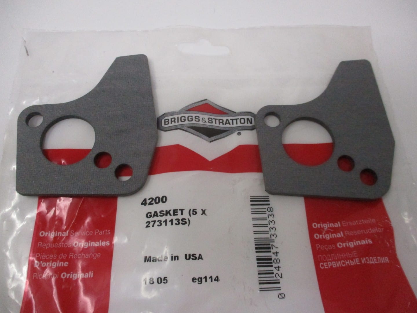 2 Genuine Briggs & Stratton 273113S Intake Gasket - Image 2