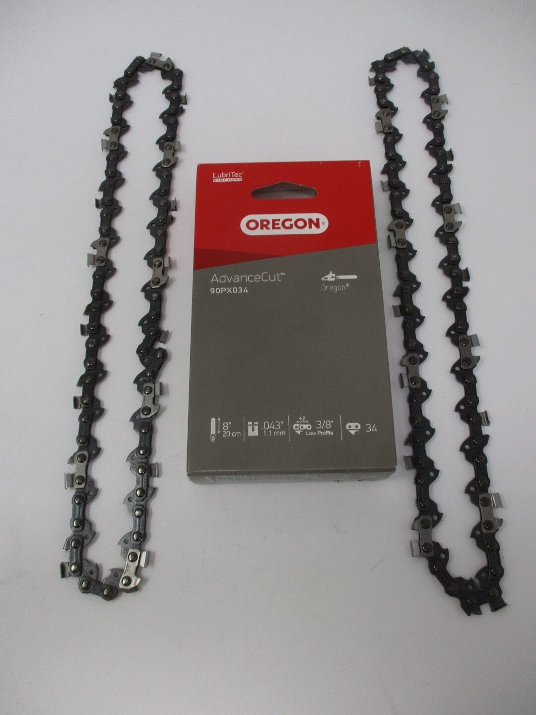 2 Genuine Oregon 90PX034G Pole Saw Chainsaw Chain 8" Bar 34 Drive Links Polesaw