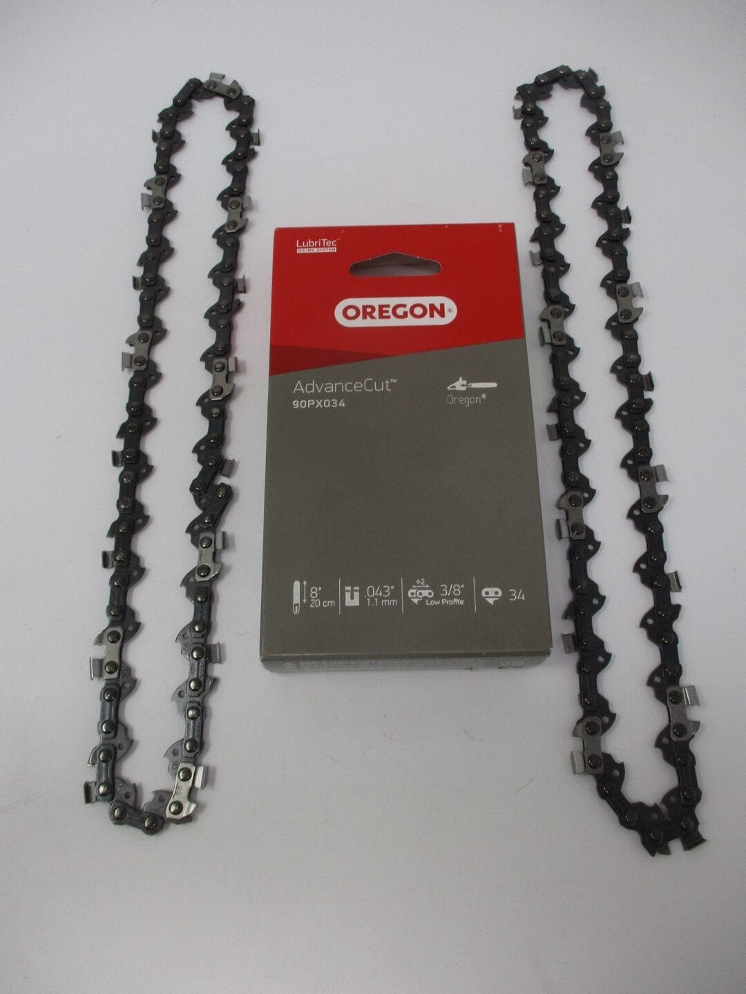 2 Genuine Oregon 90PX034G Pole Saw Chainsaw Chain 8" Bar 34 Drive Links Polesaw
