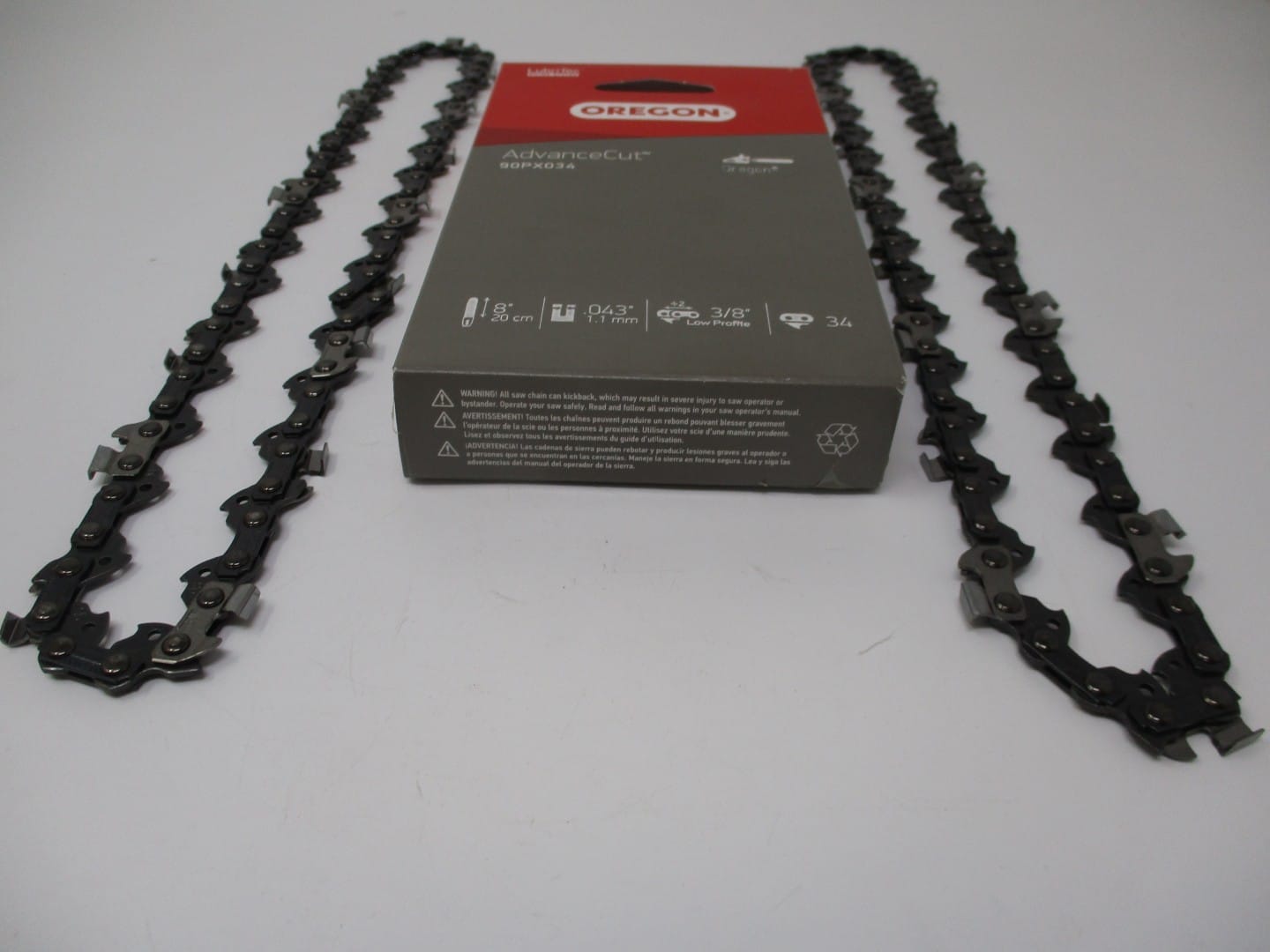 2 Genuine Oregon 90PX034G Pole Saw Chainsaw Chain 8" Bar 34 Drive Links Polesaw - Image 4
