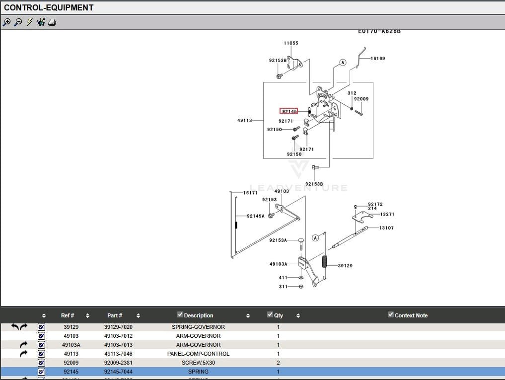 Genuine Kawasaki 92145-7044 Carburetor Control Spring FH480V FX751V FX801V FX850 - Image 5